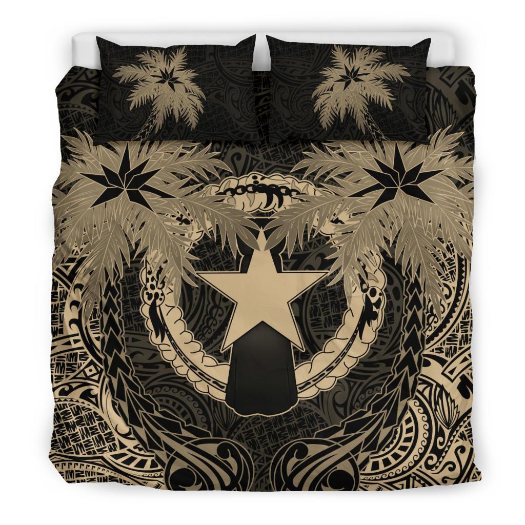 Northern Mariana Islands Duvet Cover Set - Northern Mariana Islands Flag Coconut (Duvet Cover) Black - Polynesian Pride