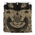 Tuvalu Duvet Cover Set - Tuvalu Coat Of Arms Coconut (Duvet Cover) Black - Polynesian Pride