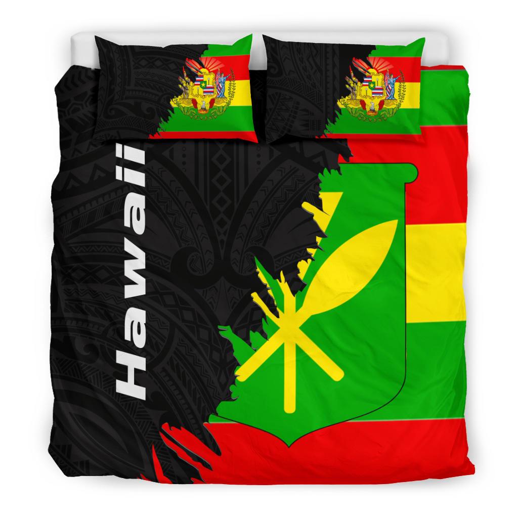 Polynesian Bedding Set - Hawaii Duvet Cover Set Wrap Style Black - Polynesian Pride