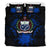 Samoa Duvet Cover Set - Samoa Coat Of Arms & Blue Hibiscus Blue - Polynesian Pride