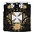 Wallis And Futuna Duvet Cover Set - Wallis And Futuna Coat Of Arms & Gold Hibiscus Gold - Polynesian Pride