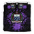 Samoa Duvet Cover Set - Samoa Coat Of Arms & Purple Hibiscus Purple - Polynesian Pride