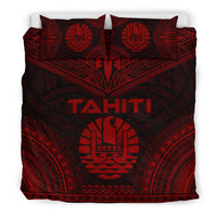 Tahiti Polynesian Chief Duvet Cover Set - Red Version - Polynesian Pride