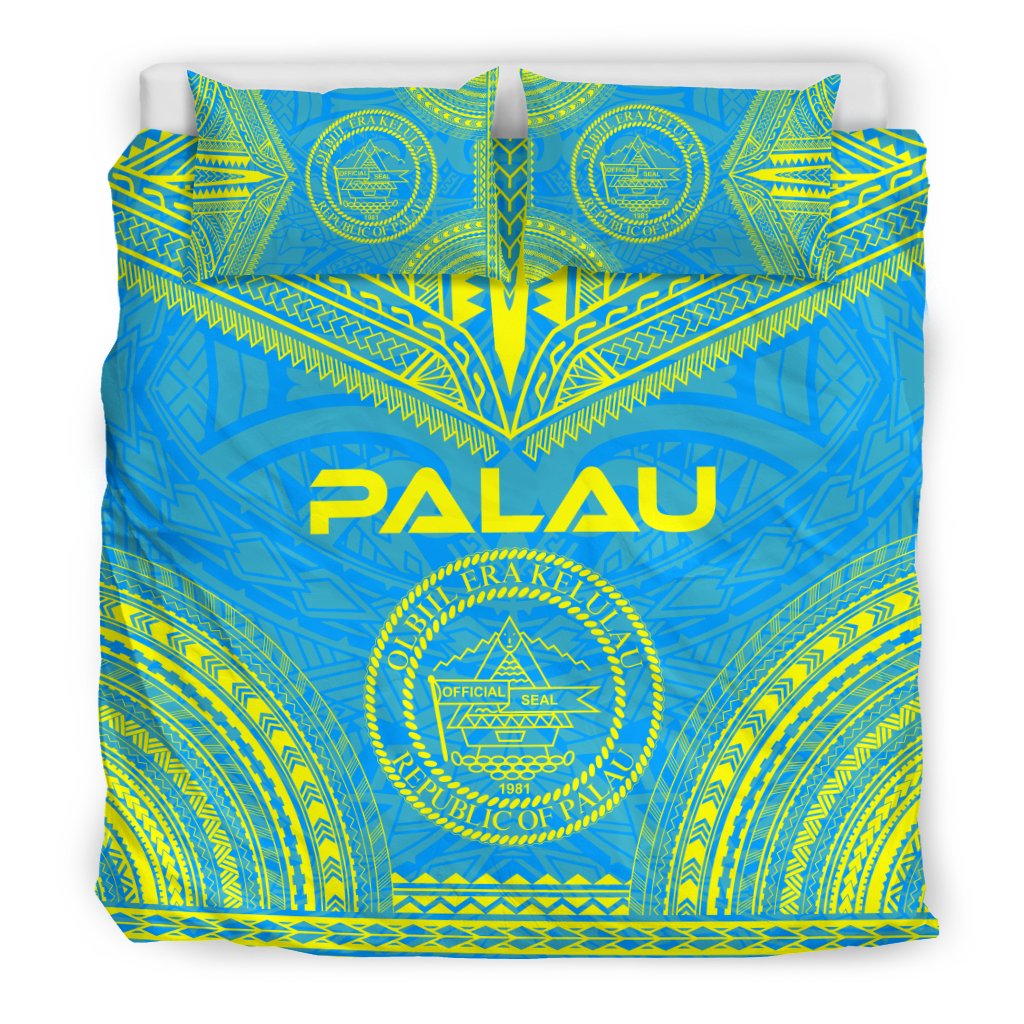 Palau Flag Polynesian Chief Duvet Cover Set - Polynesian Pride