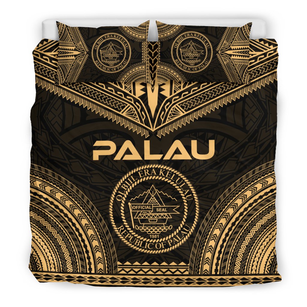 Palau Polynesian Chief Duvet Cover Set - Gold Version - Polynesian Pride