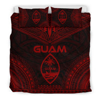 Guam Polynesian Chief Duvet Cover Set - Red Version - Polynesian Pride