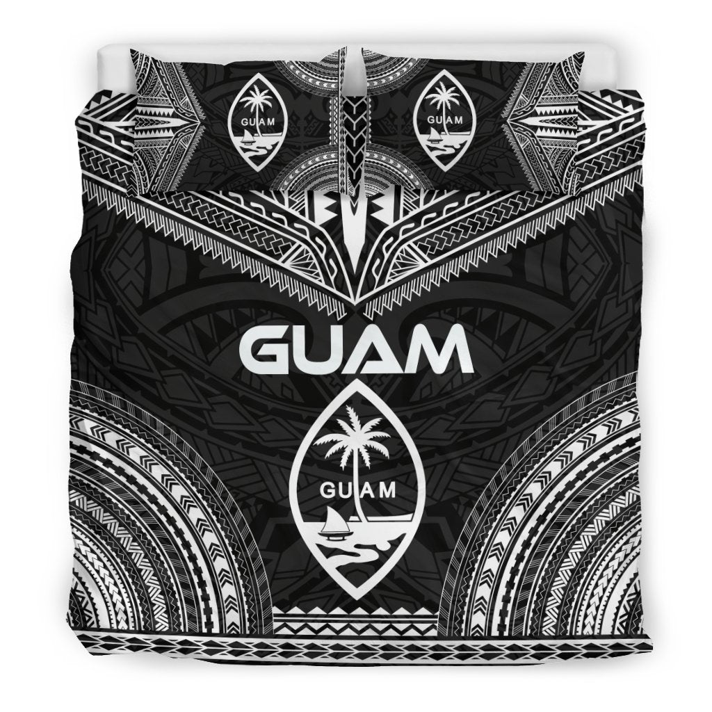 Guam Polynesian Chief Duvet Cover Set - Black Version - Polynesian Pride