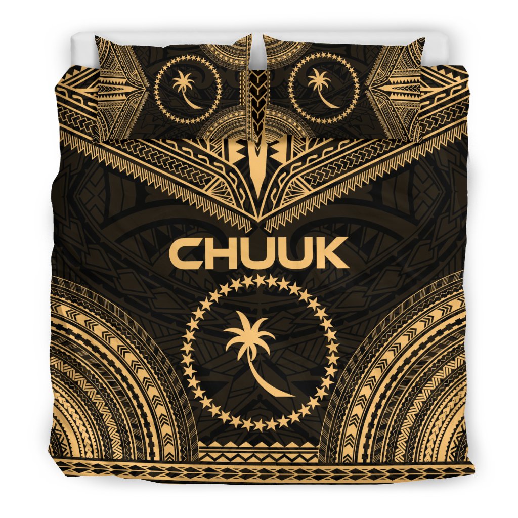 Chuuk Polynesian Chief Duvet Cover Set - Gold Version - Polynesian Pride