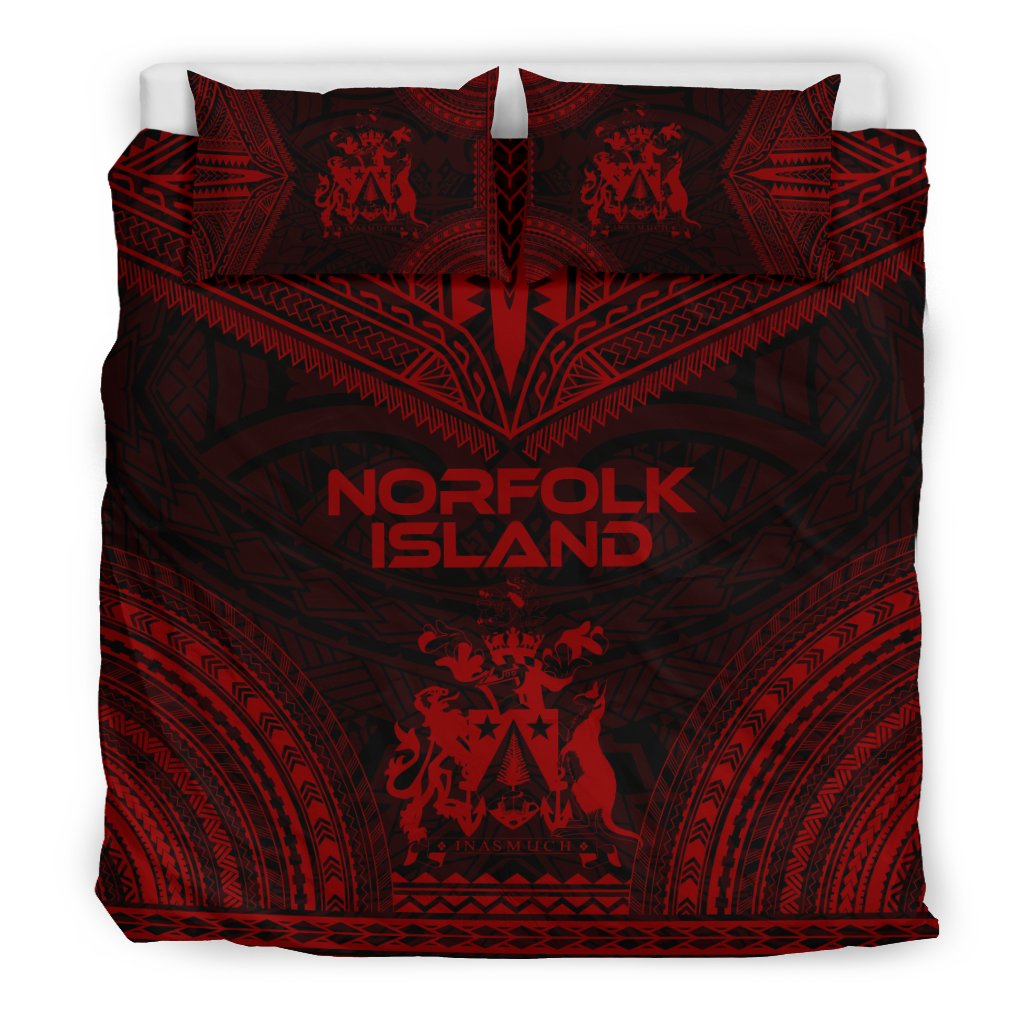 Norfolk Island Polynesian Chief Duvet Cover Set - Red Version - Polynesian Pride