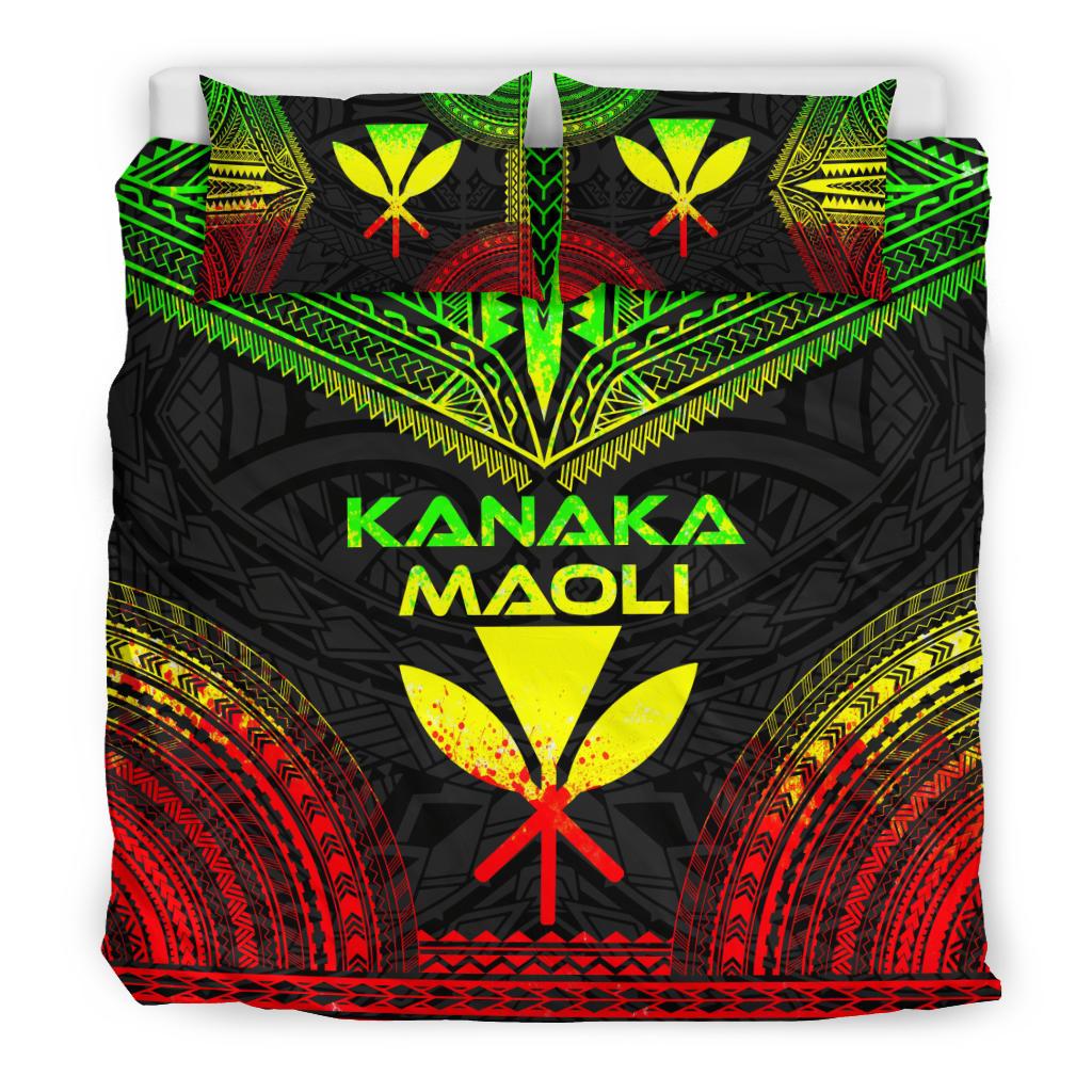 Kanaka Maoli Polynesian Chief Duvet Cover Set - Reggae Version - Polynesian Pride