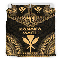 Kanaka Maoli Polynesian Chief Duvet Cover Set - Gold Version - Polynesian Pride