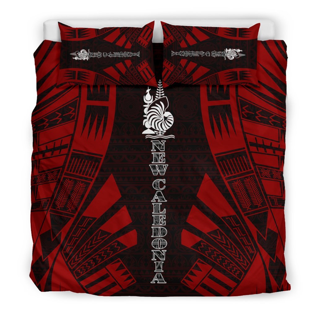 New Caledonia Duvet Cover Set - Polynesian Tattoo Red - Polynesian Pride