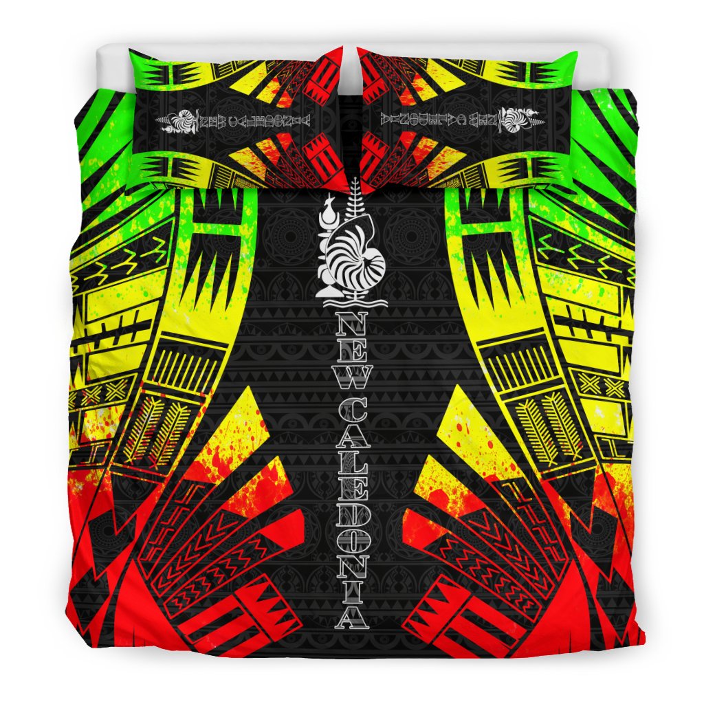 New Caledonia Duvet Cover Set - Polynesian Tattoo Reggae - Polynesian Pride