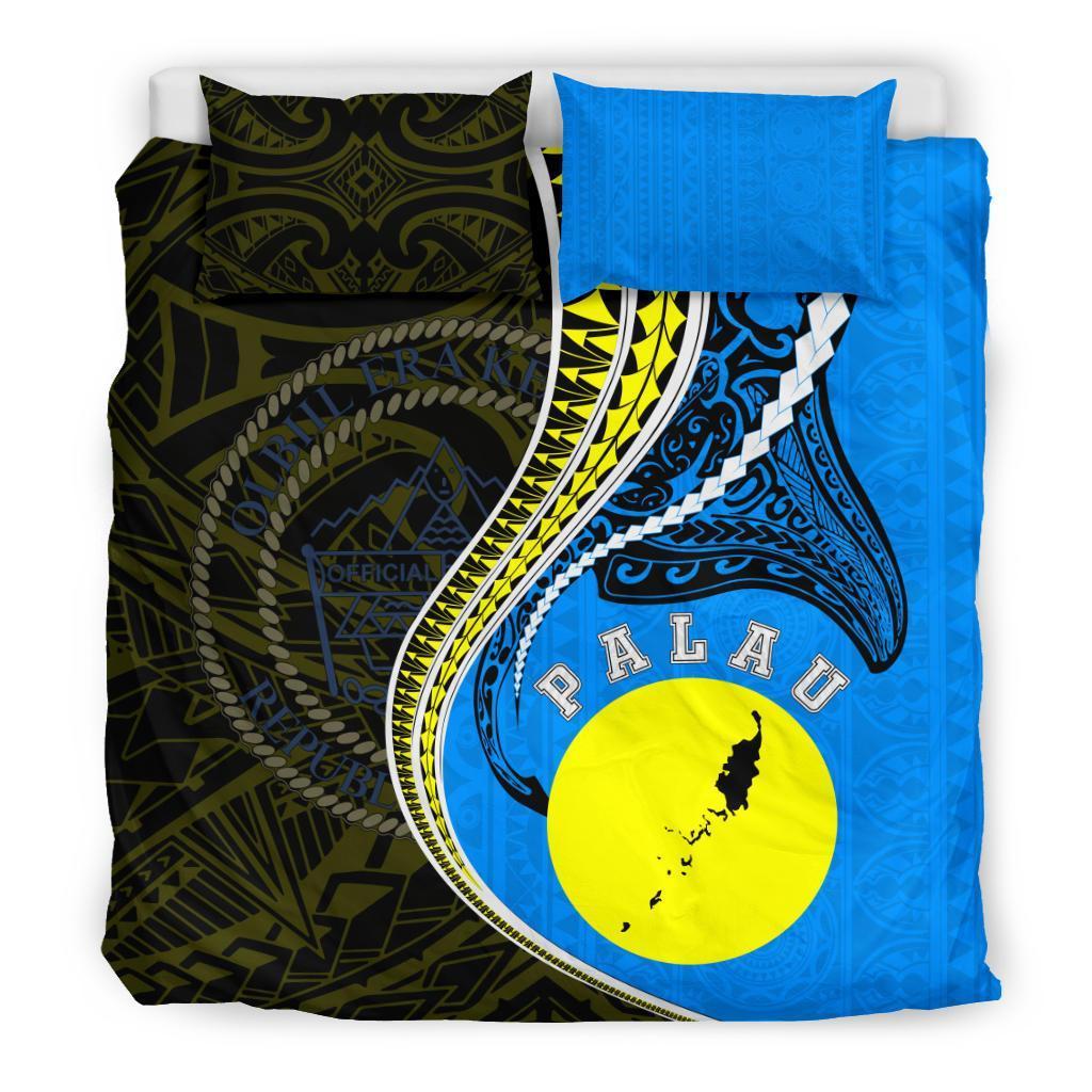 Palau Bedding Set - Palau Seal Flag Kanaloa Tatau Gen PW Black - Polynesian Pride