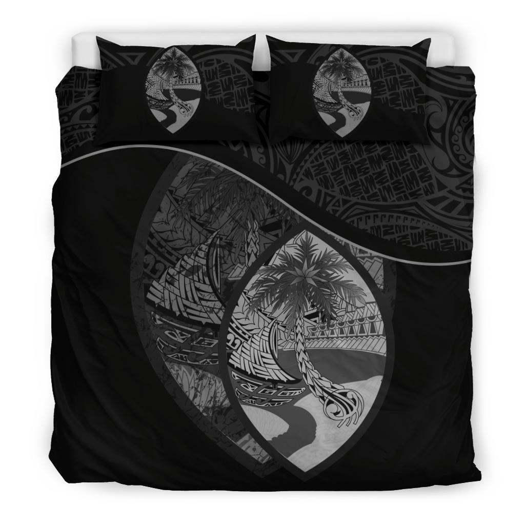 Polynesian Duvet Cover Set - Guam Bedding Set Black Black - Polynesian Pride