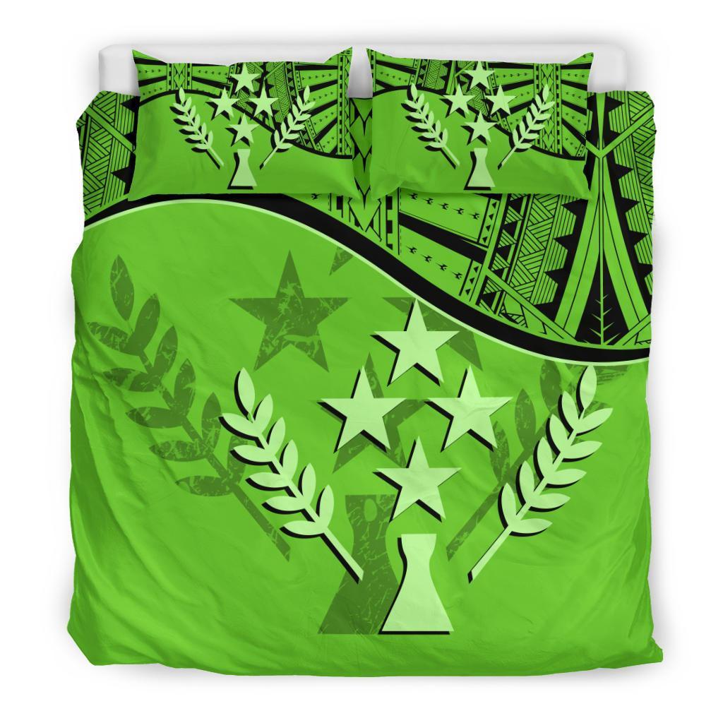 Kosrae Duvet Cover Set - Kosrae Flag Green Green - Polynesian Pride