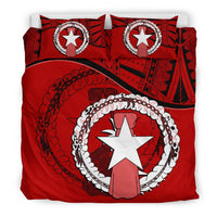 Northern Mariana Islands Duvet Cover Set - Northern Mariana Islands Flag Red Red - Polynesian Pride