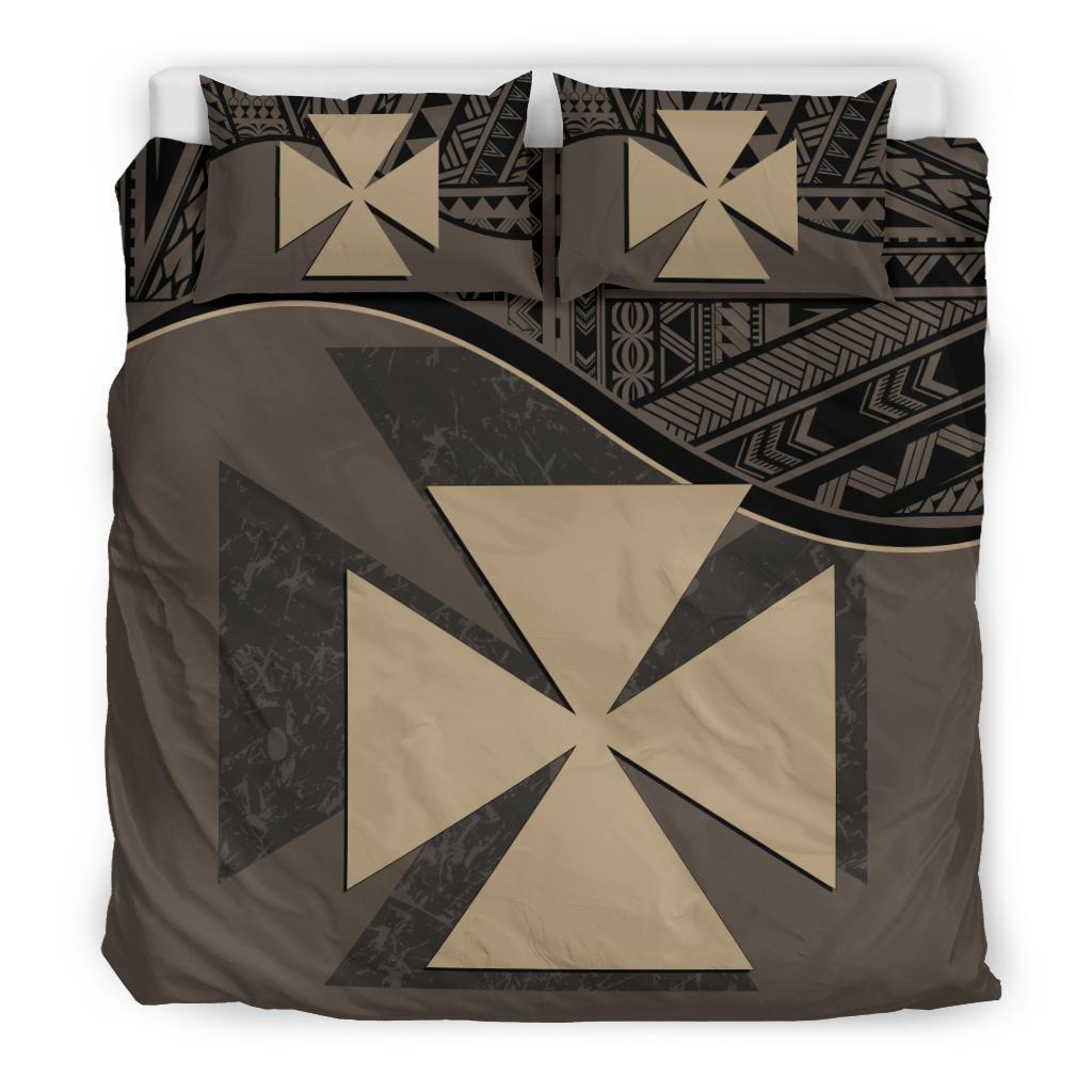 Wallis And Futuna Duvet Cover Set - Wallis And Futuna Coat Of Arms Brown Brown - Polynesian Pride