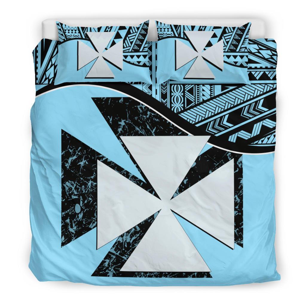 Wallis And Futuna Duvet Cover Set - Wallis And Futuna Coat Of Arms Blue Blue - Polynesian Pride