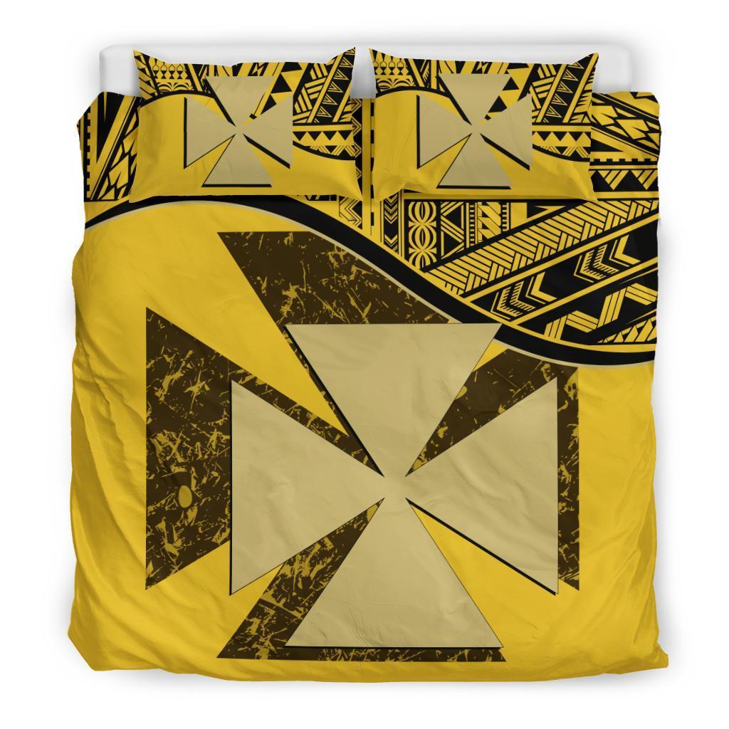 Wallis And Futuna Duvet Cover Set - Wallis And Futuna Coat Of Arms Yellow Yellow - Polynesian Pride