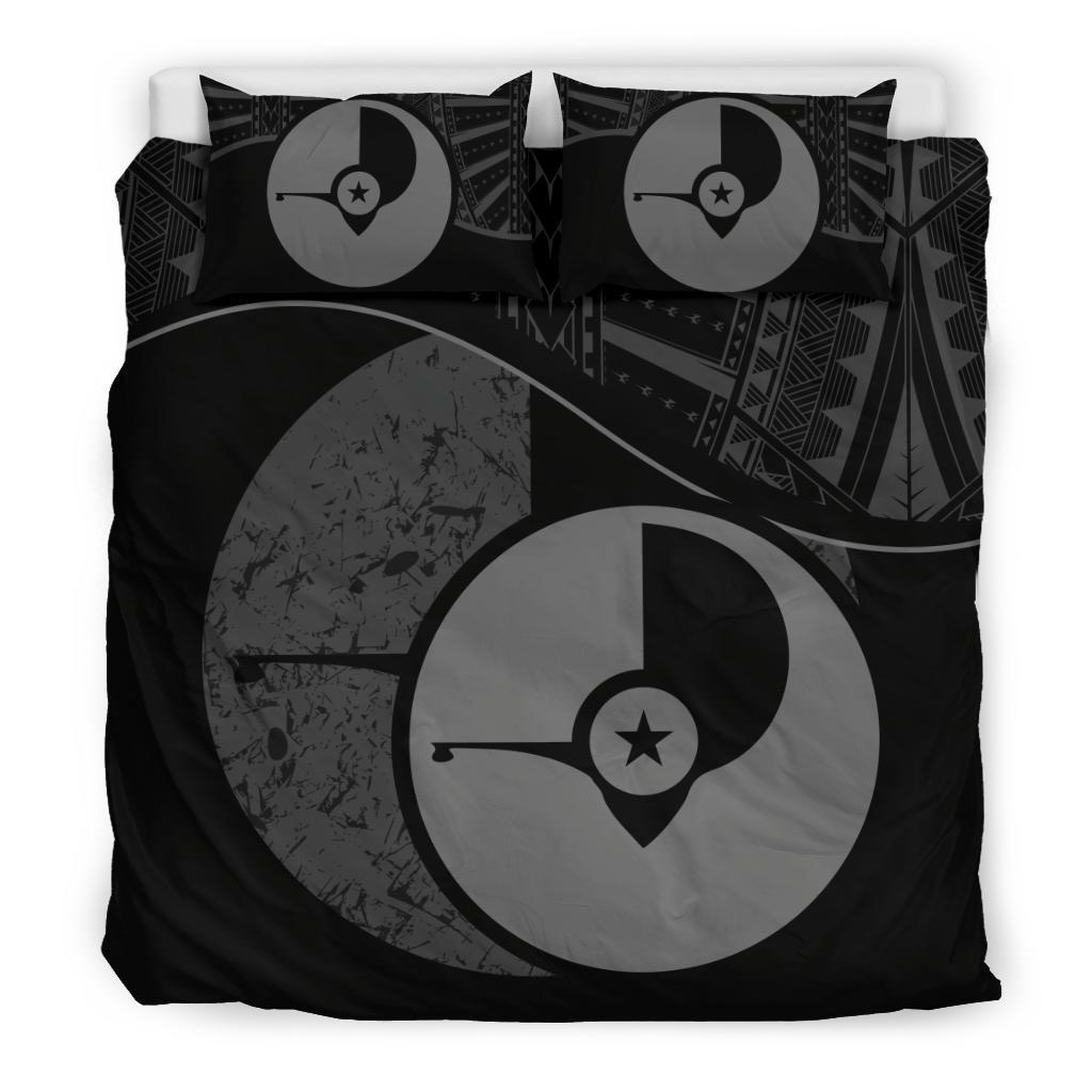 Polynesian Duvet Cover Set - Yap Bedding Set Black Black - Polynesian Pride