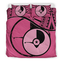 Yap Duvet Cover Set - Yap Flag Tattoo Pink Pink - Polynesian Pride