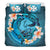 Polynesian Duvet Cover Set - Wallis And Futuna Bedding Set Blue Plumeria Animal Tattoo - Polynesian Pride