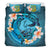 Polynesian Duvet Cover Set - Tuvalu Bedding Set Blue Plumeria Animal Tattoo - Polynesian Pride