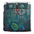 Polynesian Duvet Cover Set - Tahiti Bedding Set Dreamcatcher Turtle Compass Blue - Polynesian Pride