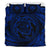 Hawaiian Kanaka Honu Hibiscus Tornado Blue Polynesian Bedding Set - Polynesian Pride