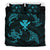 Polynesian Turtle Hammerhead Shark Ray Kanaka Hawaii Bedding Set Circle Blue - Polynesian Pride