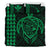 Hawaiian Map Kakau Turtle Kanaka Polynesian Bedding Set - Green - Polynesian Pride