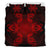 Hawaiian Turtles Tribal Mask Polynesian Bedding Set Red - Polynesian Pride