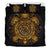 Polynesian Sea Turtle Gold Duvet Cover Set - Maori Style - Polynesian Pride