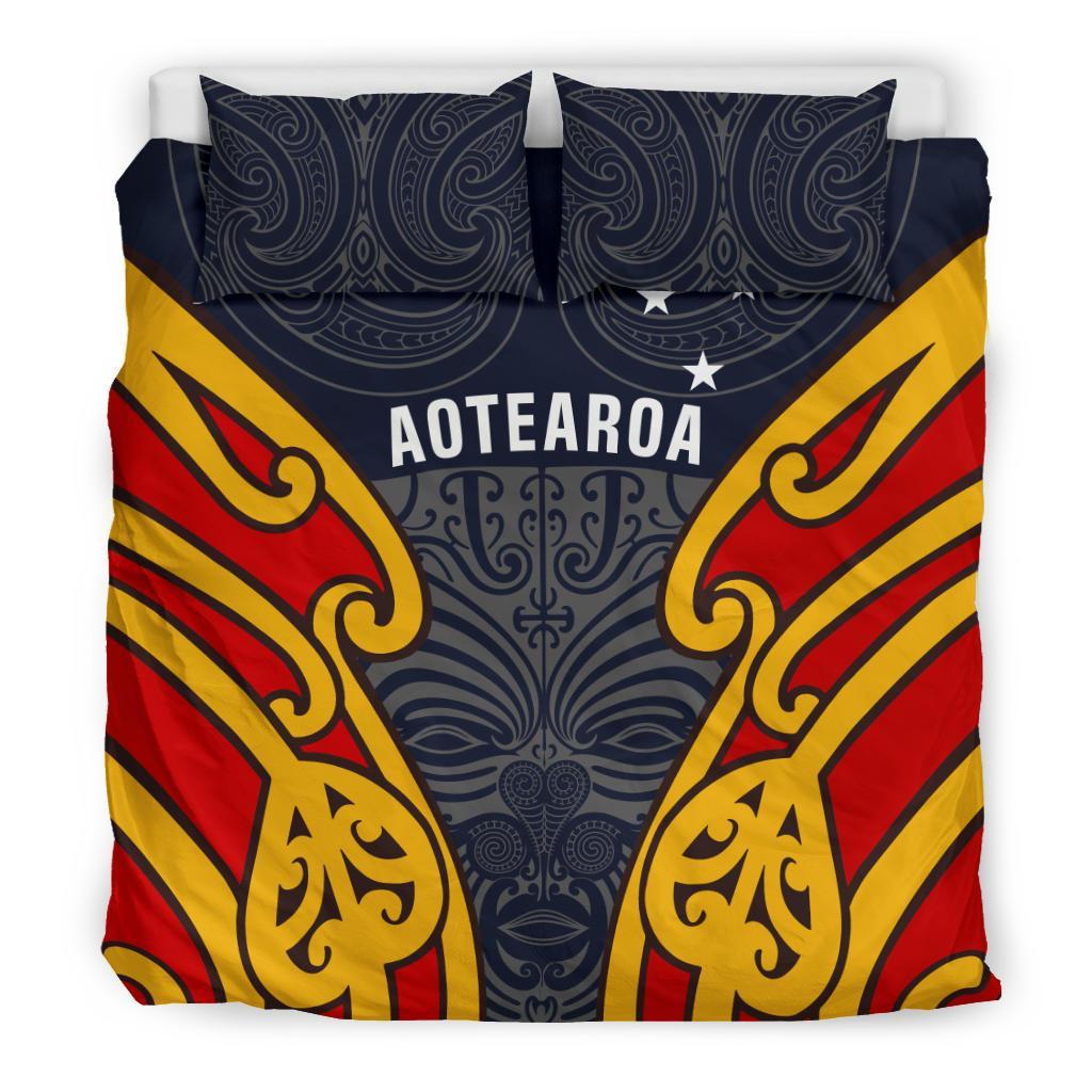 Aotearoa Bedding Set Maori Moko - Polynesian Pride