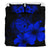 Hawaiian Map Hibiscus Turtle Polynesian Bedding Set - Blue - Polynesian Pride