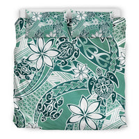 Polynesian Duvet Cover Set - Turtle Duvet Cover Set Green - Polynesian Pride