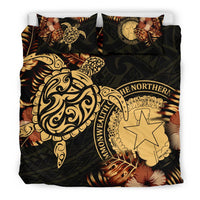 Polynesian Duvet Cover Set - Northern Mariana Islands Duvet Cover Set Turtle Lucky - Polynesian Pride