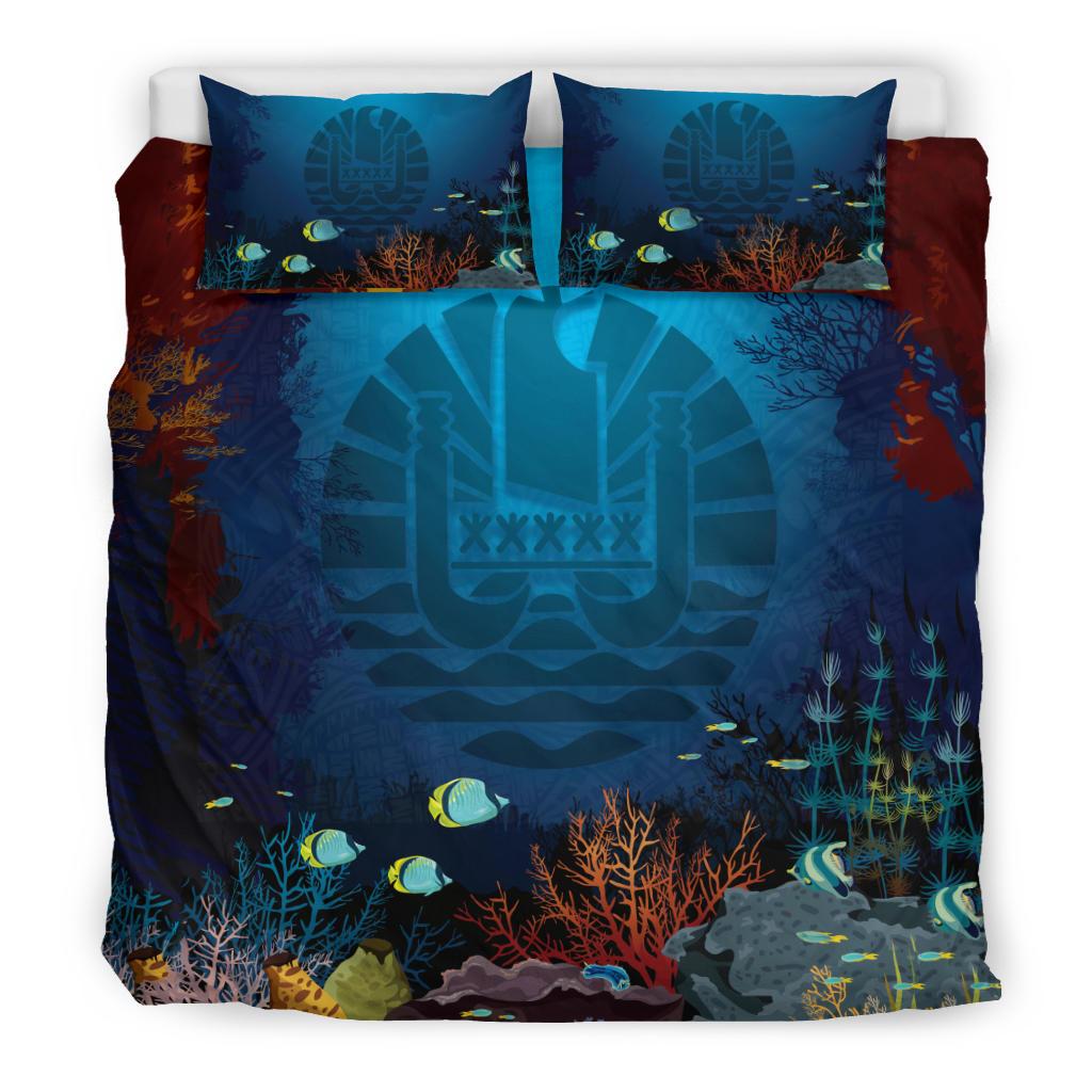 Polynesian Bedding Set - French Polynesia Duvet Cover Set Under Sea - Polynesian Pride
