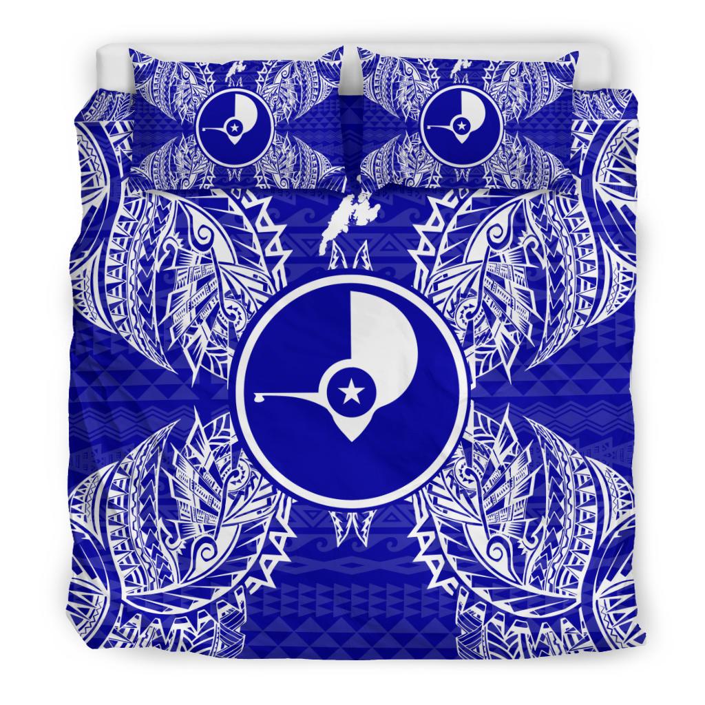 Polynesian Bedding Set - Yap Duvet Cover Set Map Blue - Polynesian Pride