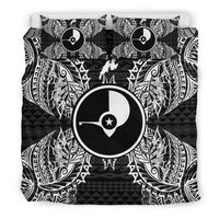 Polynesian Bedding Set - Yap Duvet Cover Set Map Black - Polynesian Pride