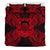 Polynesian Bedding Set - Tuvalu Duvet Cover Set Map Red - Polynesian Pride