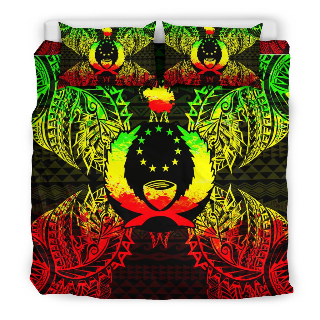 Polynesian Bedding Set - Pohnpei Duvet Cover Set Map Reggae - Polynesian Pride
