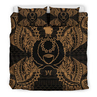 Polynesian Bedding Set - Pohnpei Duvet Cover Set Map Gold - Polynesian Pride