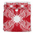 Polynesian Bedding Set - Nauru Duvet Cover Set Map Red White - Polynesian Pride