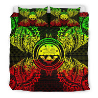 Polynesian Bedding Set - Federated States Of Micronesian Duvet Cover Set Map Reggae - Polynesian Pride