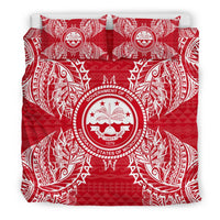 Polynesian Bedding Set - Federated States Of MicronesianDuvet Cover Set Map Red White - Polynesian Pride