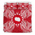 Polynesian Bedding Set - Cook Islands Duvet Cover Set Map Red White - Polynesian Pride