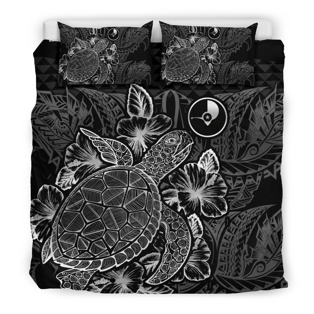 Polynesian Bedding Set - Yap Duvet Cover Set Black Color Black - Polynesian Pride
