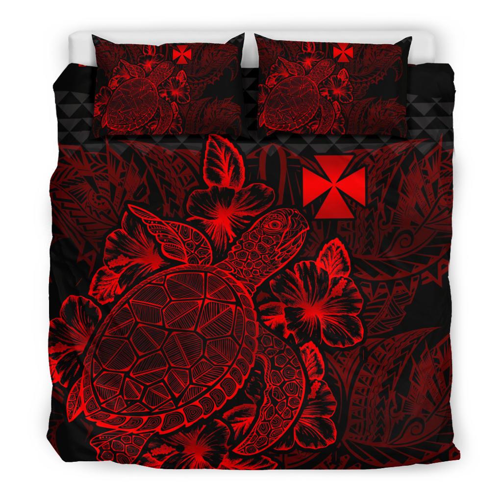 Polynesian Bedding Set - Wallis And Futuna Duvet Cover Set Red Color Red - Polynesian Pride